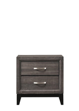 Akerson Gray Finish Wood Modern Rustic And Charm Panel Bedroom Set - Ella Furniture