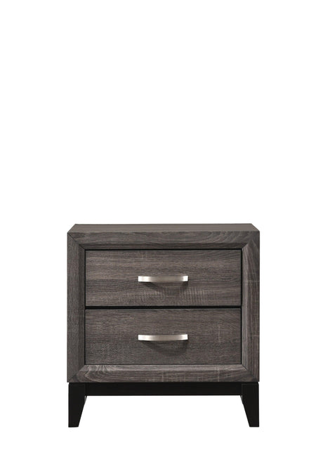 Akerson Gray Finish Wood Modern Rustic And Charm Panel Bedroom Set - Ella Furniture