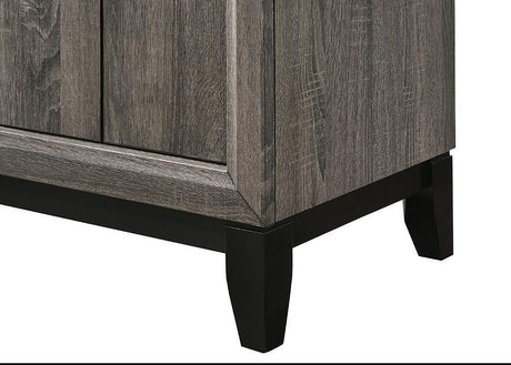 Akerson Gray Finish Wood Modern Rustic And Charm Twin Panel Bed - Ella Furniture