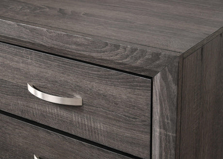 Akerson Gray Finish Wood Modern Rustic And Charm Queen Panel Bed - Ella Furniture