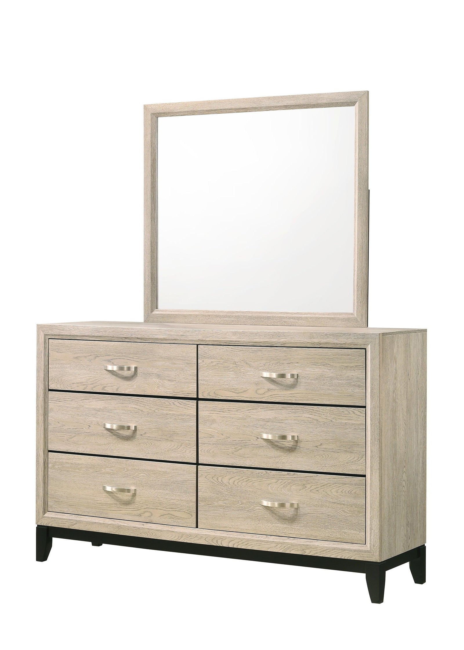 Akerson Dresser Drift Wood, Sleek Contemporary Wood, 6 Spacious Drawers - Ella Furniture
