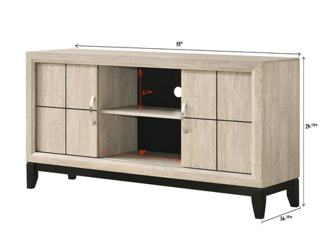 Akerson Driftwood Finish Wood Modern Rustic And Charm Panel Bedroom Set - Ella Furniture
