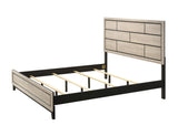 Akerson Driftwood Finish Wood Modern Rustic And Charm Queen Panel Bed - Ella Furniture