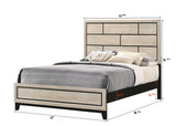 Akerson Driftwood Finish Wood Modern Rustic And Charm Queen Panel Bed - Ella Furniture