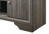 Regata Grey Finish Modern Tv Stand, Entertainment Cabinet, Contemporary Style, Media Console With Wood Finish And Wood Legs with Storage Doors for Living Room - Ella Furniture