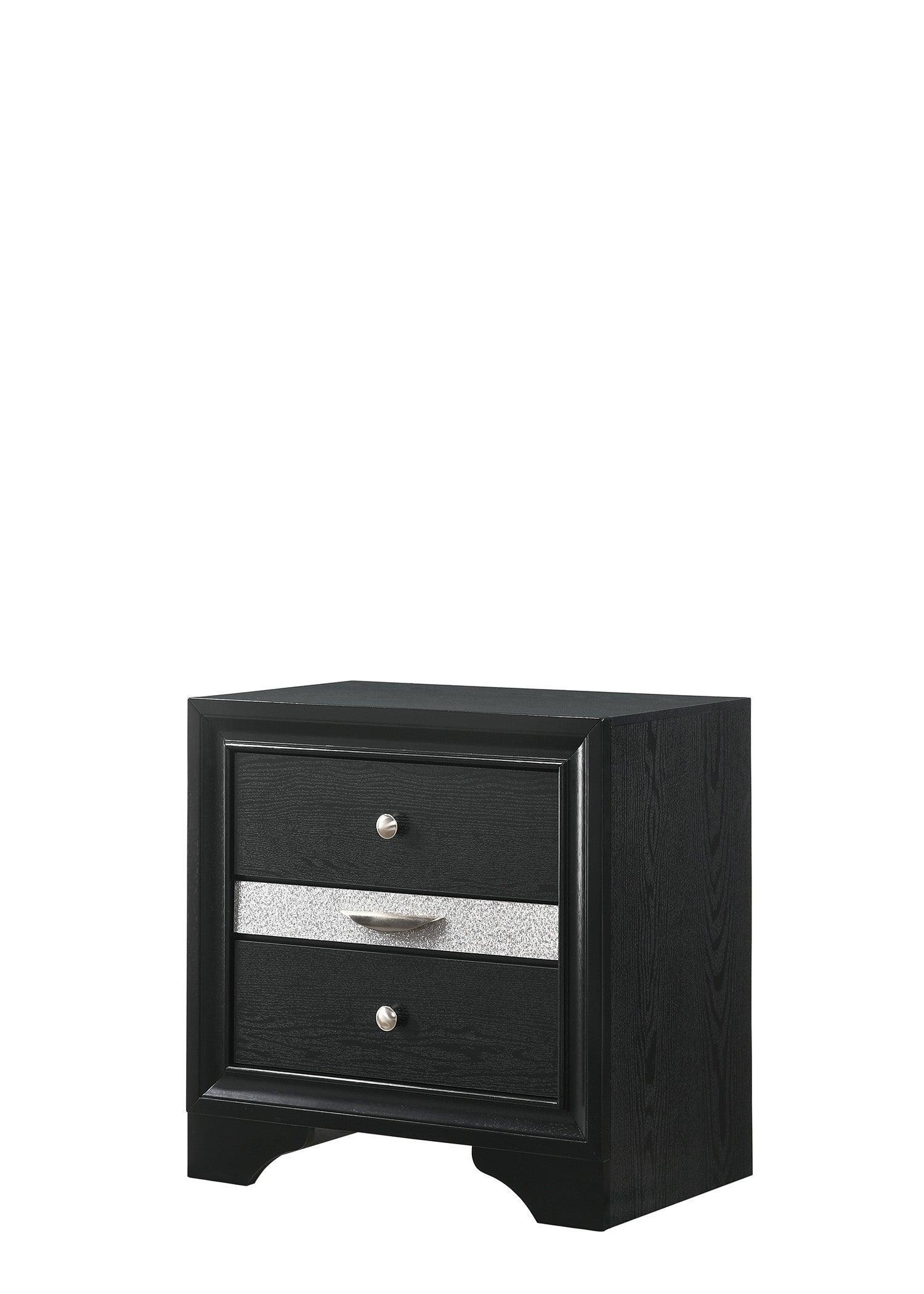 Regata Black/Silver Finish Modern Tv Stand, Entertainment Cabinet, Contemporary Style, Media Console With Wood Finish And Wood Legs with Storage Doors for Living Room - Ella Furniture