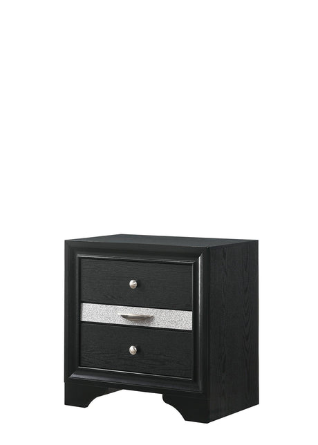 Regata Black/Silver Finish Modern Tv Stand, Entertainment Cabinet, Contemporary Style, Media Console With Wood Finish And Wood Legs with Storage Doors for Living Room - Ella Furniture