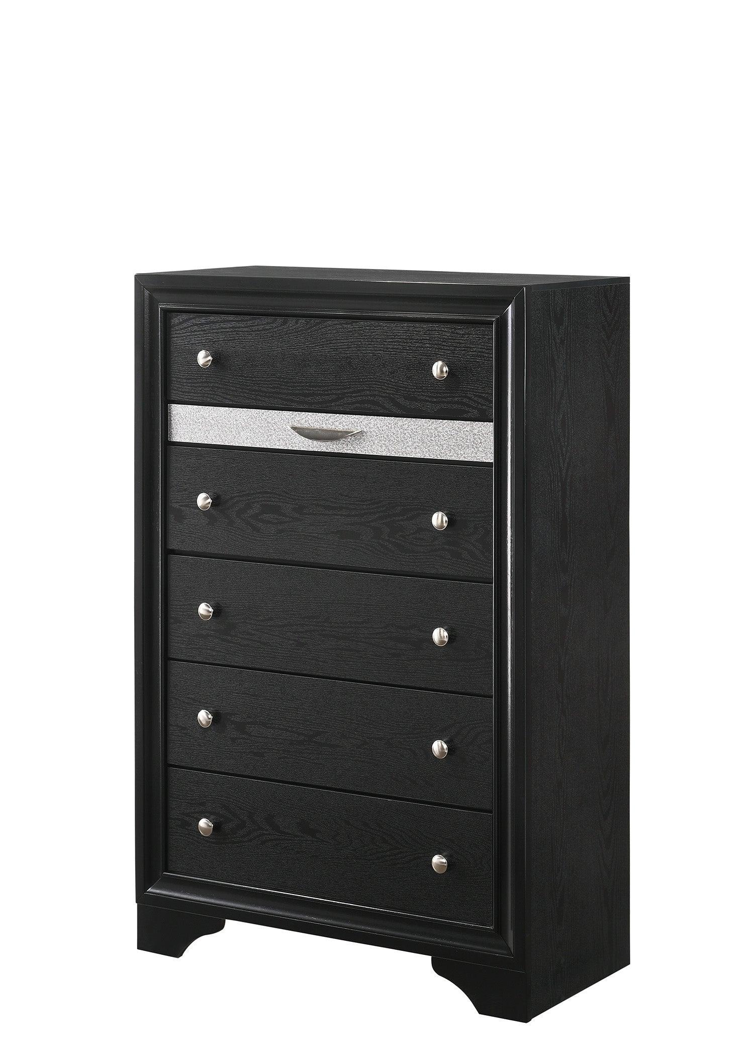 Regata Black/Silver Finish Modern Tv Stand, Entertainment Cabinet, Contemporary Style, Media Console With Wood Finish And Wood Legs with Storage Doors for Living Room - Ella Furniture