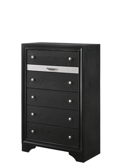 Regata Black/Silver Finish Modern Tv Stand, Entertainment Cabinet, Contemporary Style, Media Console With Wood Finish And Wood Legs with Storage Doors for Living Room - Ella Furniture