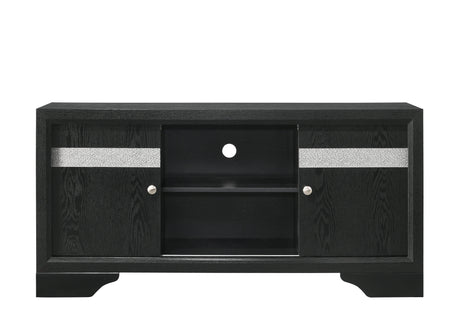 Regata Black/Silver Modern And Sleek Wood King Storage Platform Bed - Ella Furniture