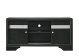 Regata Dresser Black/Silver, Sleek And Modern Wood, 7 Spacious Drawers - Ella Furniture