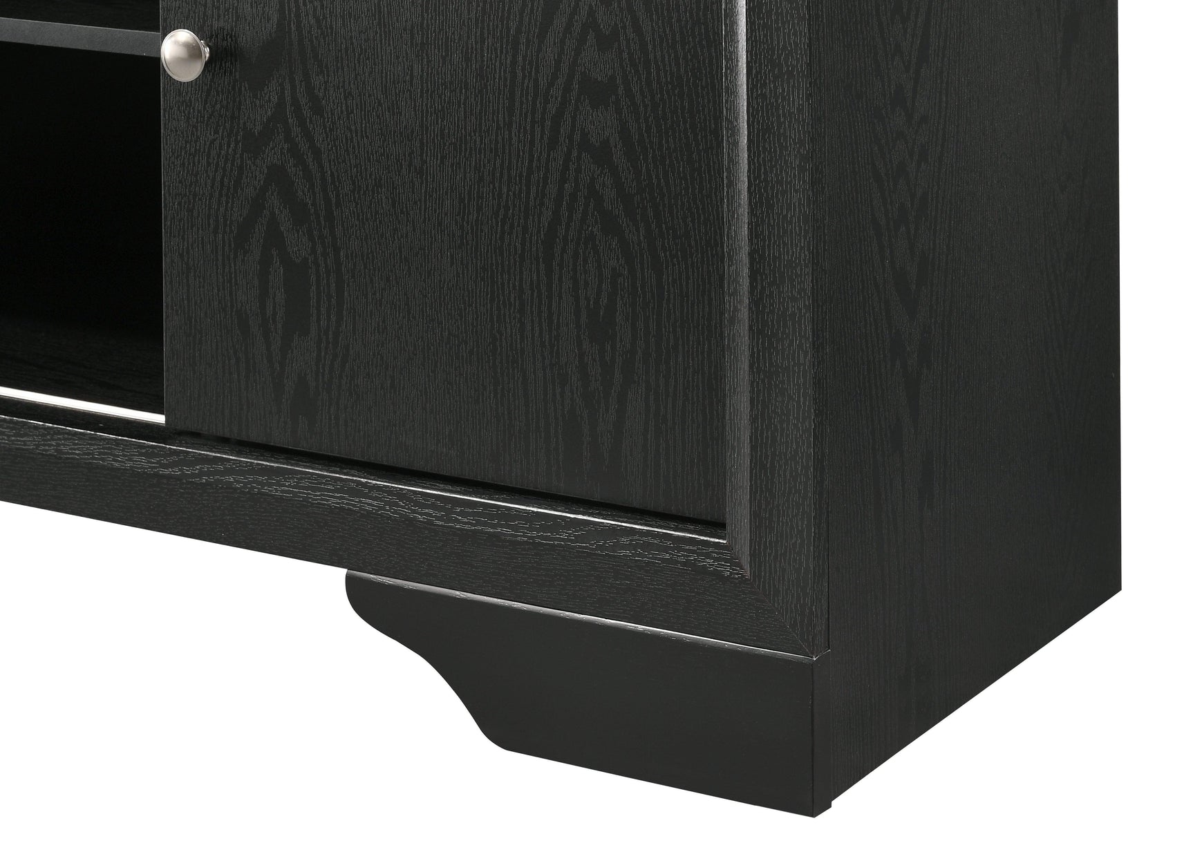Regata Black/Silver Modern And Sleek Wood King Storage Platform Bed - Ella Furniture