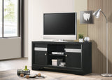 Regata Chest Black/silver, Traditional Modern Wood, Knob 5 Drawers - Ella Furniture