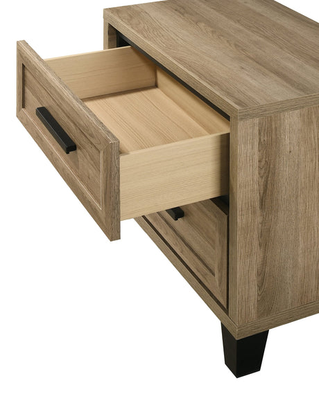 Jameson Light Brown Nightstand with Classic Design view 2