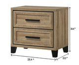 Jameson Light Brown Nightstand with Classic Design view 3