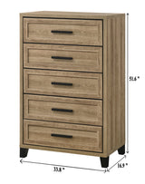 Jameson Light Brown Panel Bedroom Set view 14