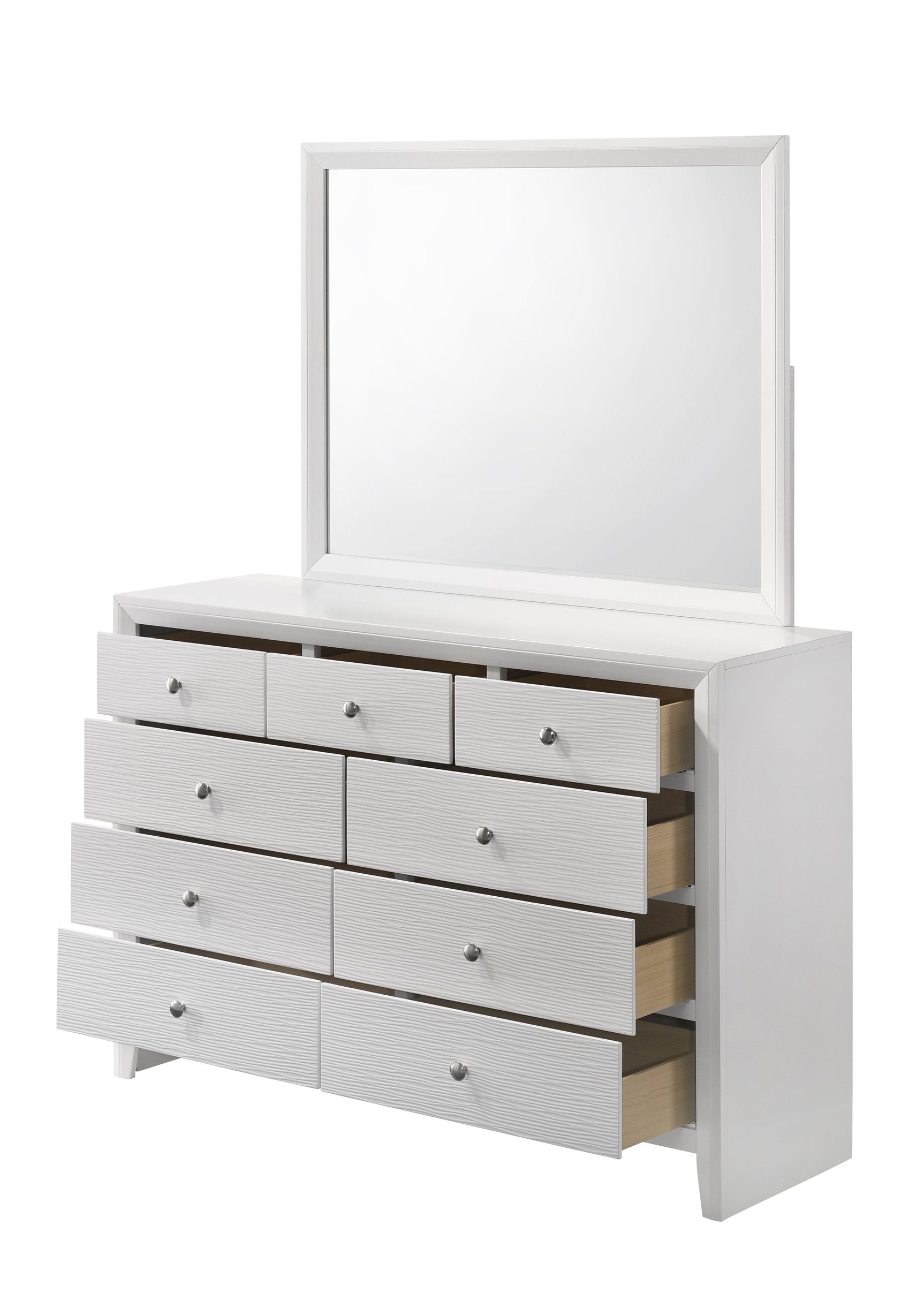 Evan White Modern Contemporary Wood And Wood Veneer Twin Sleigh Bed - Ella Furniture