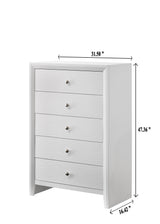 Evan Night Stand White, Modern Contemporary Sleek Wood, 2 Spacious Drawers - Ella Furniture