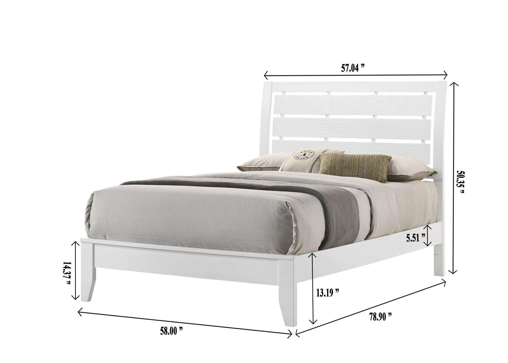 Evan Night Stand White, Modern Contemporary Sleek Wood, 2 Spacious Drawers - Ella Furniture