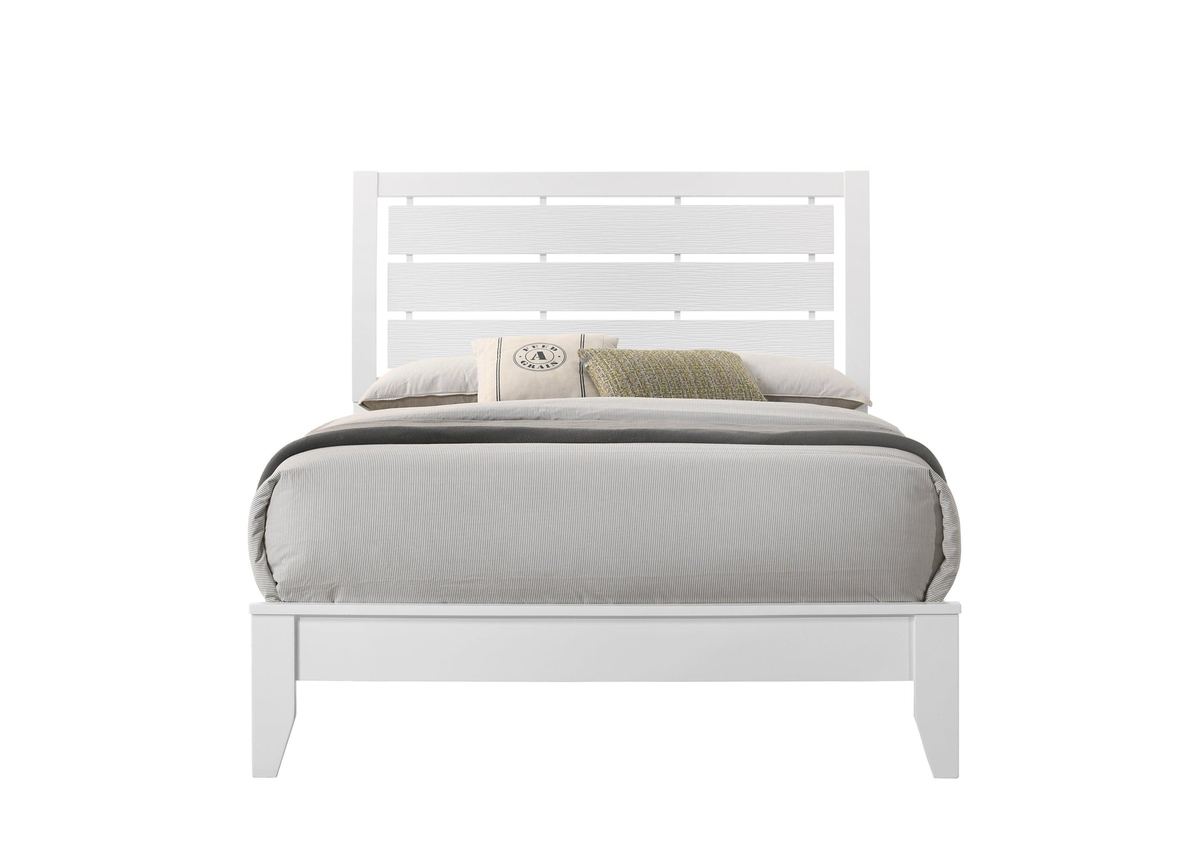 Evan Night Stand White, Modern Contemporary Sleek Wood, 2 Spacious Drawers - Ella Furniture