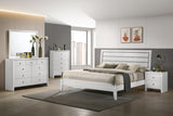 Evan Night Stand White, Modern Contemporary Sleek Wood, 2 Spacious Drawers - Ella Furniture