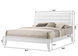 Evan White Modern Contemporary Wood And Wood Veneer Twin Sleigh Bed - Ella Furniture