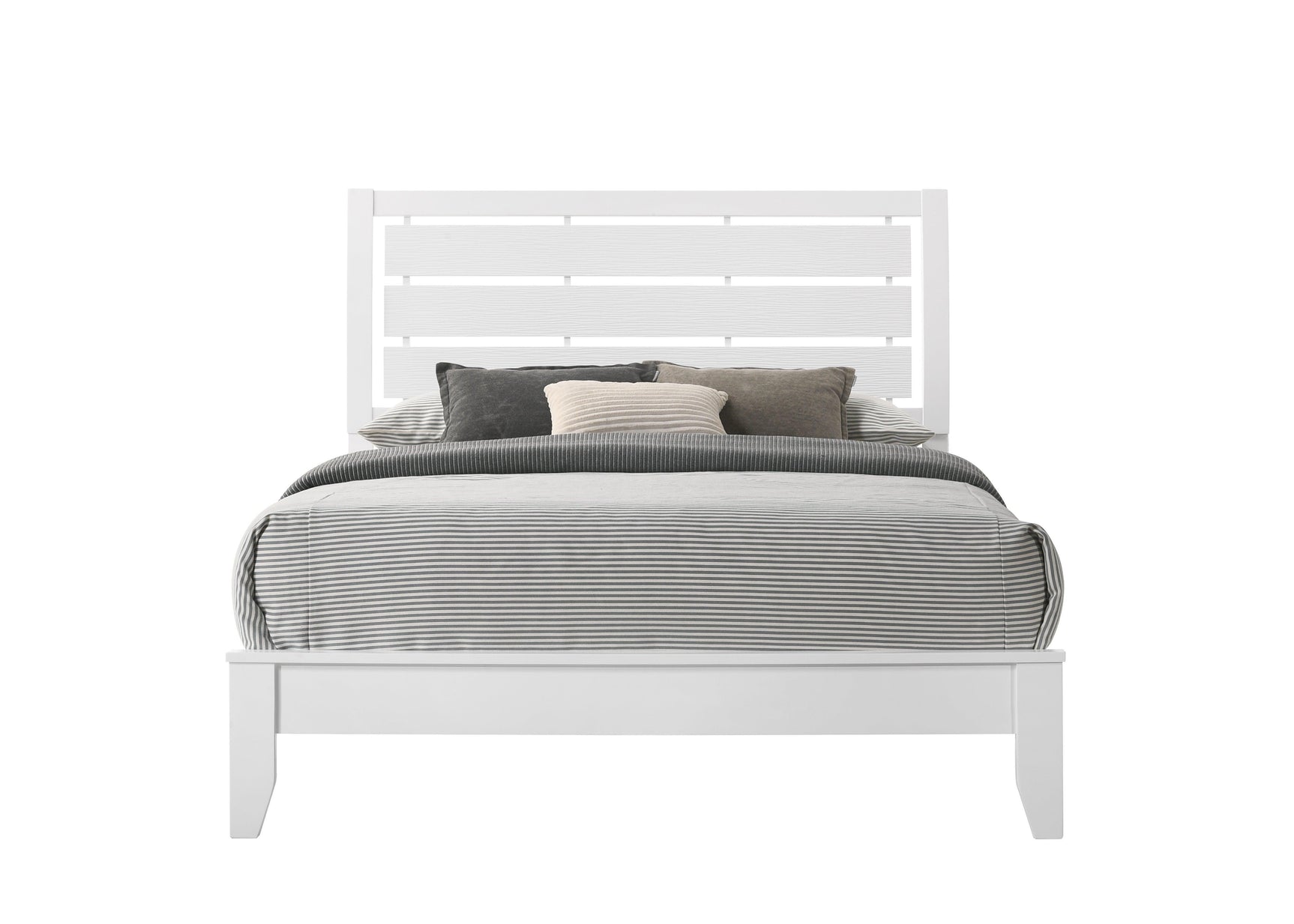 Evan Night Stand White, Modern Contemporary Sleek Wood, 2 Spacious Drawers - Ella Furniture