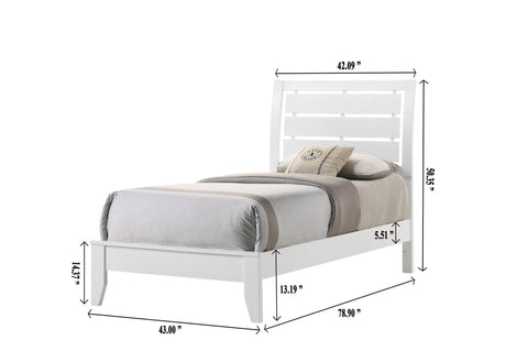 Evan Chest White, Modern Rope Wood, Nickel Knob 5 Drawers - Ella Furniture