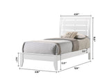 Evan Night Stand White, Modern Contemporary Sleek Wood, 2 Spacious Drawers - Ella Furniture