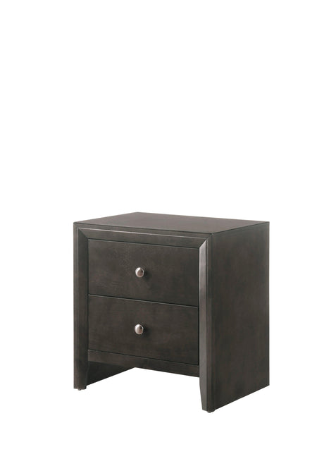 Evan Gray Sleek And Modern Wood King Panel Bed - Ella Furniture