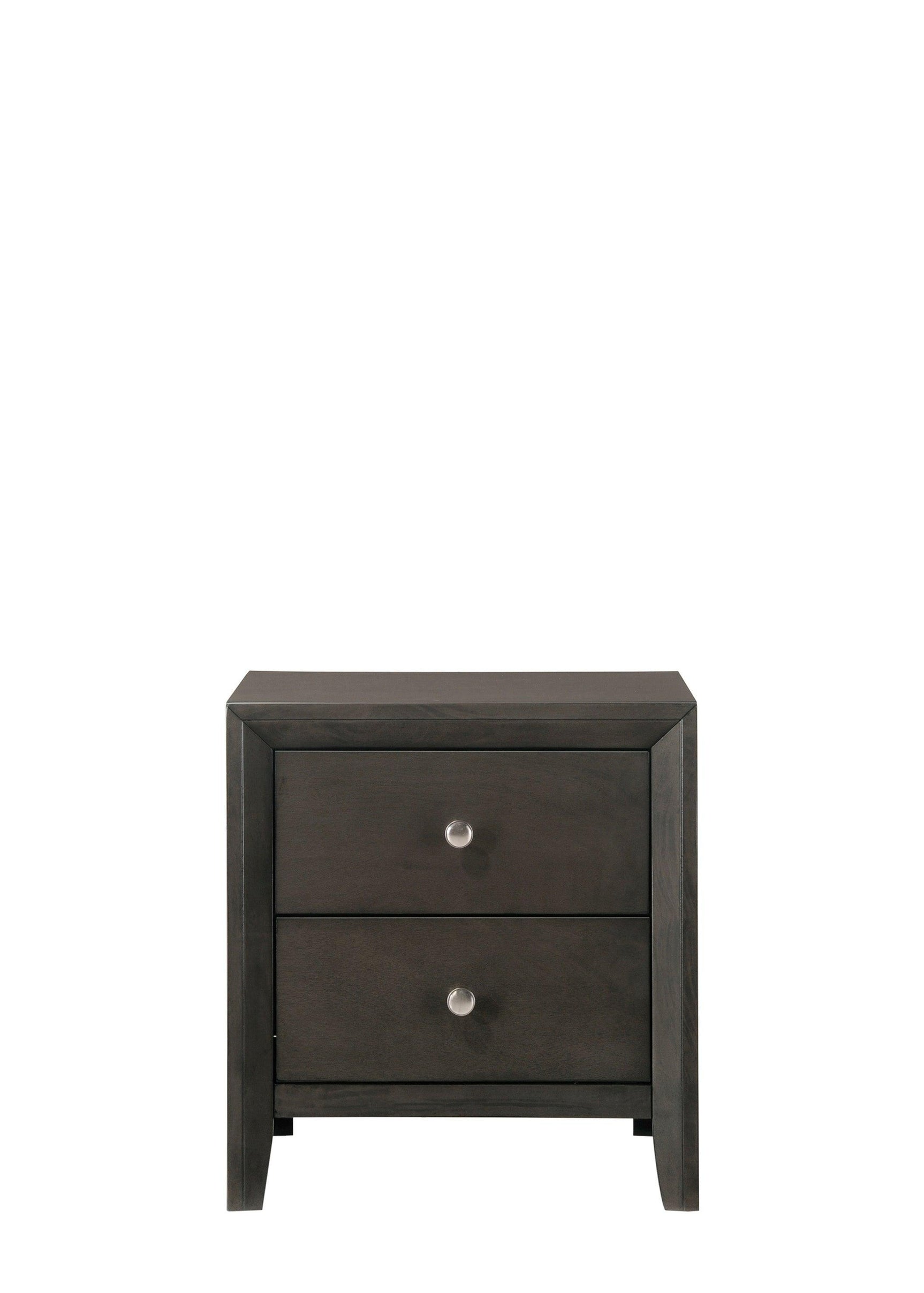 Evan Dresser Grey, Modern Wood, Nickel Knob 7 Drawers - Ella Furniture