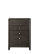 Evan Dresser Grey, Modern Wood, Nickel Knob 7 Drawers - Ella Furniture