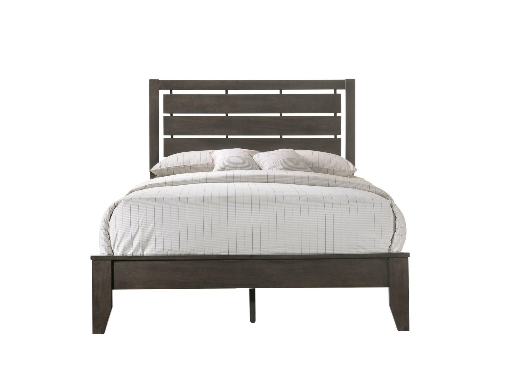 Evan Dresser Grey, Modern Wood, Nickel Knob 7 Drawers - Ella Furniture