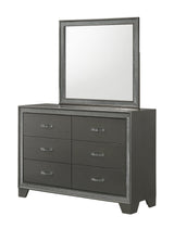 Kaia Night Stand Gray, Sleek And Modern Wood, Metal 2 Spacious Drawers - Ella Furniture