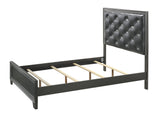 Kaia Night Stand Gray, Sleek And Modern Wood, Metal 2 Spacious Drawers - Ella Furniture