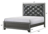 Kaia Chest Gray, Contemporary Modern Wood, Crystal 5 Drawers - Ella Furniture