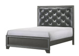 Kaia Chest Gray, Contemporary Modern Wood, Crystal 5 Drawers - Ella Furniture