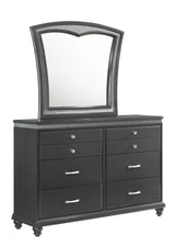 Frampton Gray Exquisite And Modern LED Fabric Upholstered Panel Bedroom Set - Ella Furniture