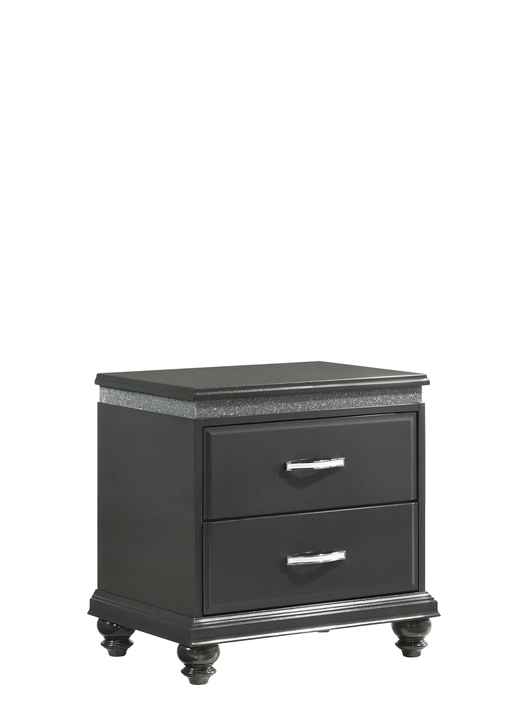 Frampton Gray Exquisite And Modern LED Fabric Upholstered Panel Bedroom Set - Ella Furniture