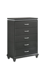 Frampton Gray Exquisite And Modern LED Fabric Upholstered Panel Bedroom Set - Ella Furniture