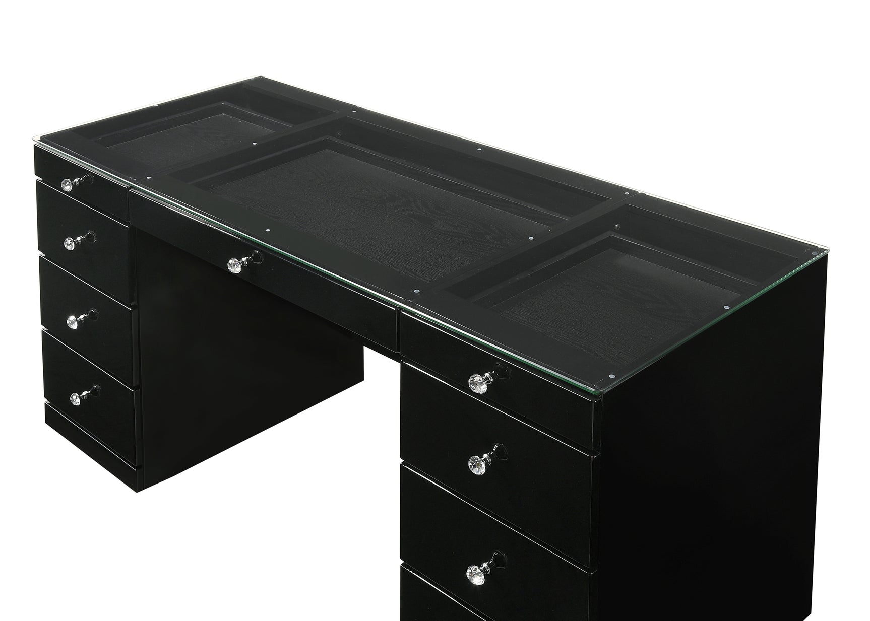 Avery Luxo Black Vanity Set