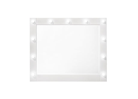 Avery White Contemporary Sleek Veneers With Knob Vanity - Ella Furniture