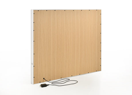Avery White Contemporary Sleek Veneers With Knob Vanity - Ella Furniture