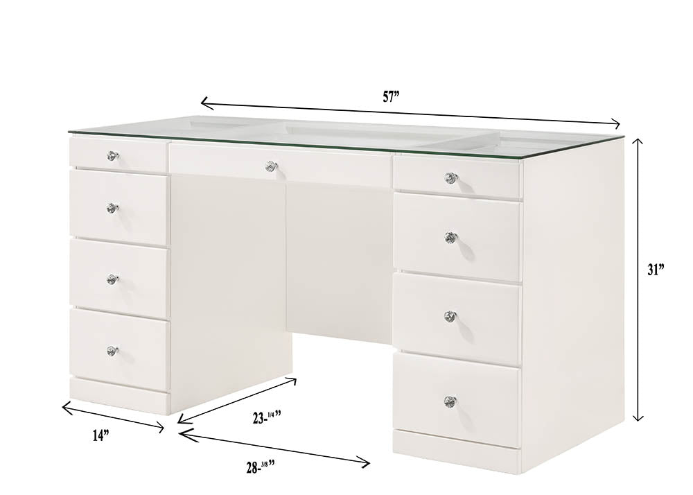 Avery Luxo White Vanity Set