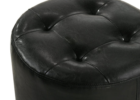 Avery Black Contemporary Sleek Veneers With Knob Vanity - Ella Furniture