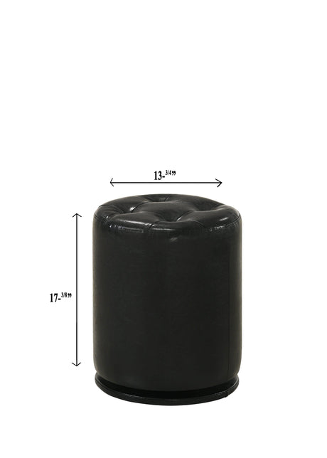 Avery Black Contemporary Sleek Veneers With Knob Vanity - Ella Furniture