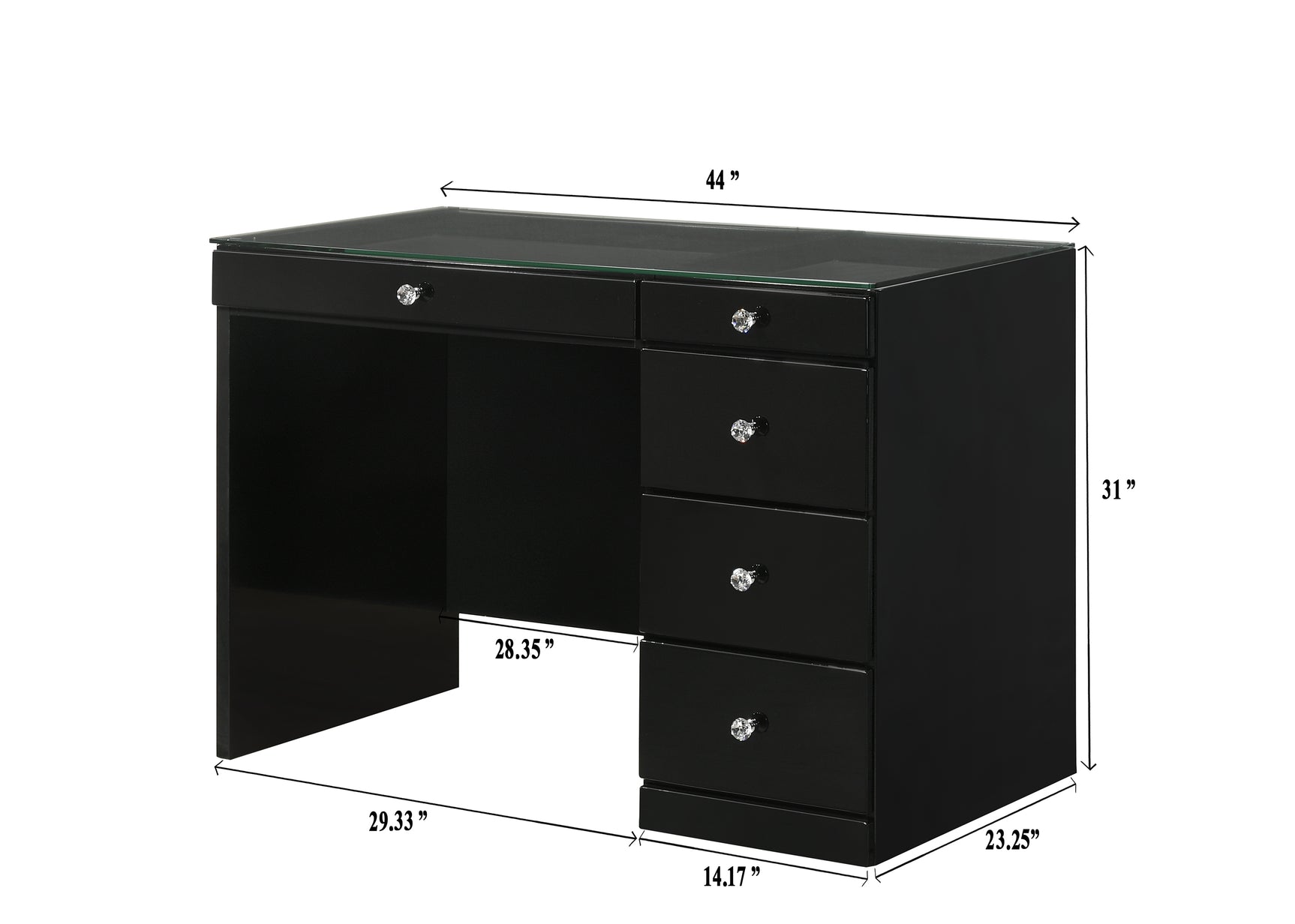 Morgan Luxo Black Vanity Set
