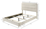 Nyomi White Upholstered Panel Queen Bed