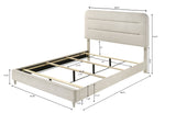 Nyomi White Upholstered Panel King Bed