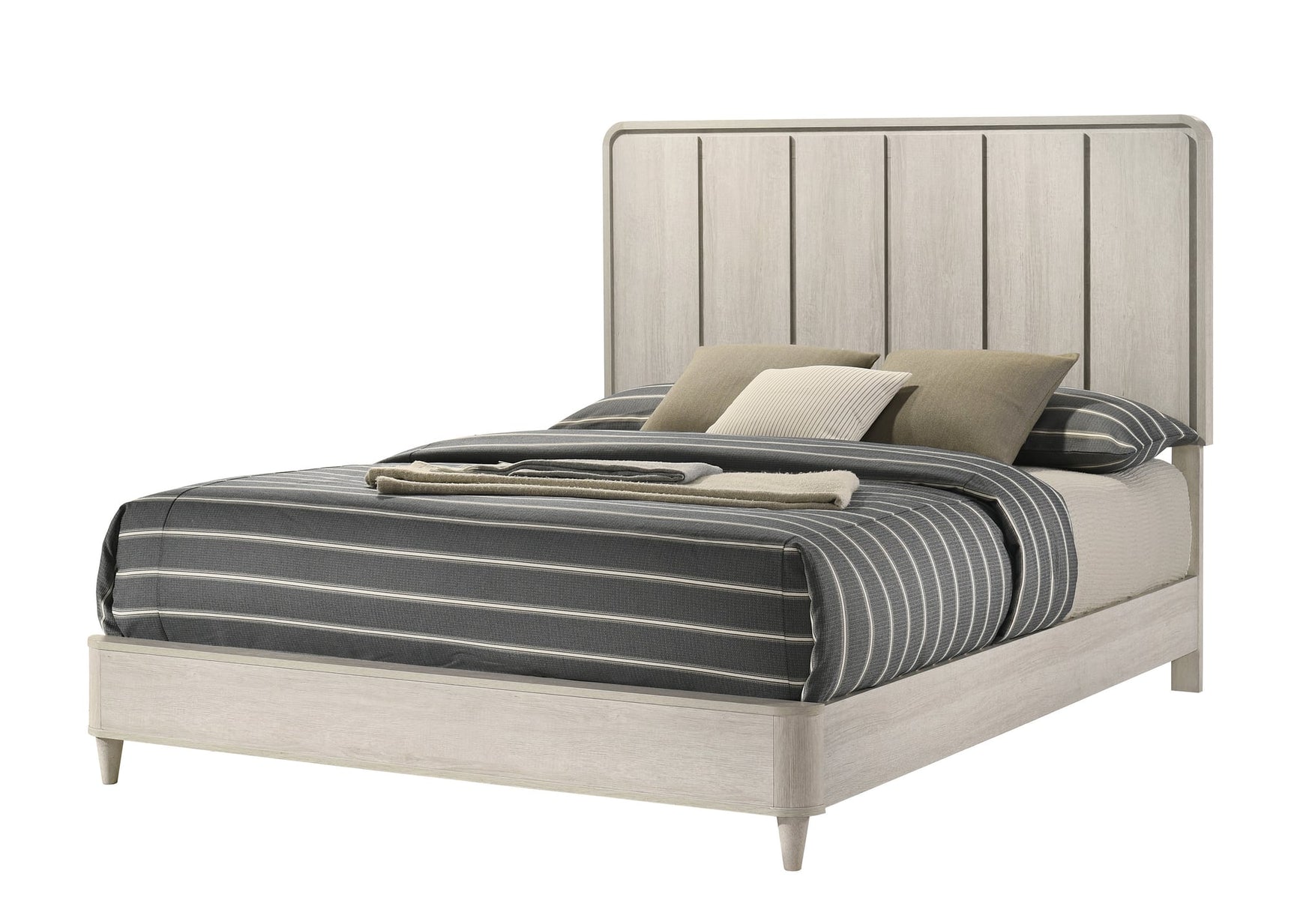 Nyomi White Panel King Bed from Ella Furniture